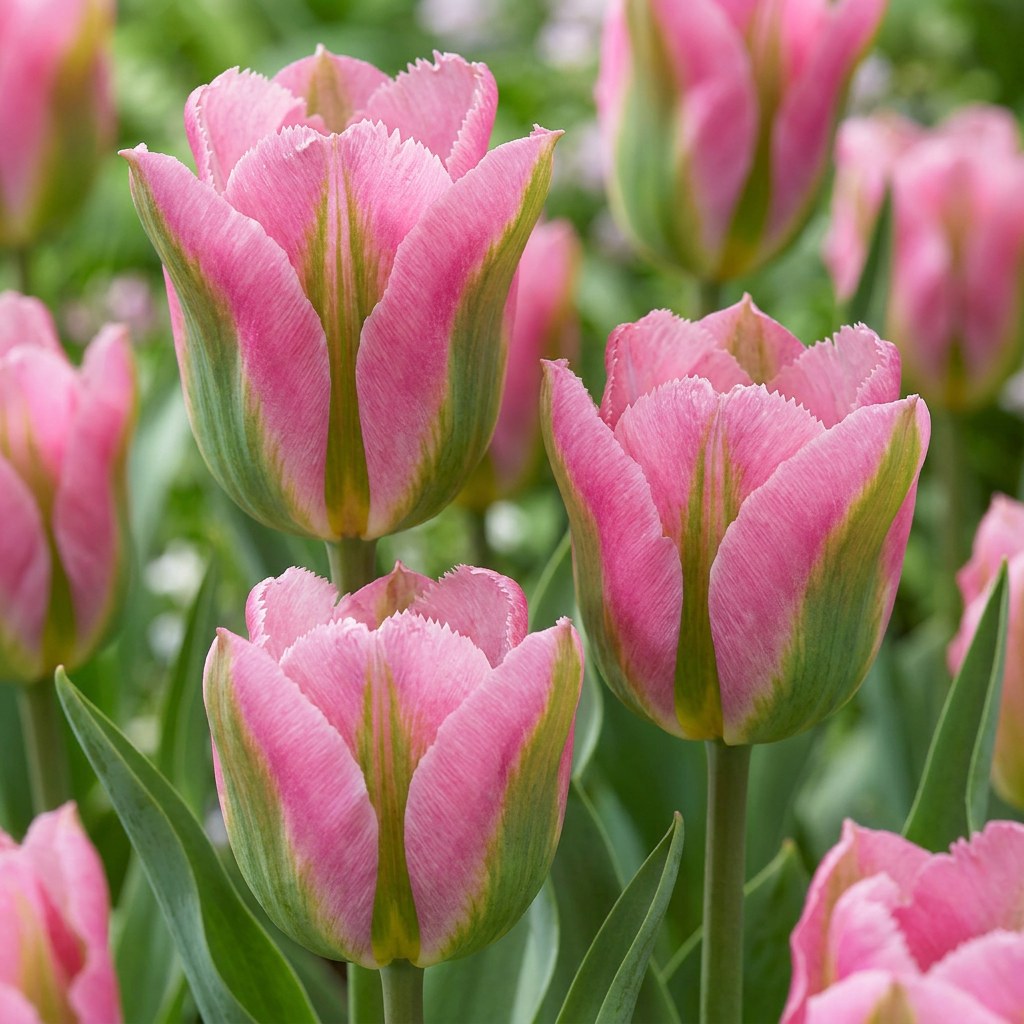 Tulipanløg Striped Crown i blomst