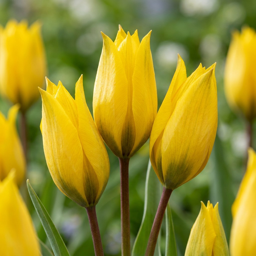 Tulpen Sylvestris in bloei