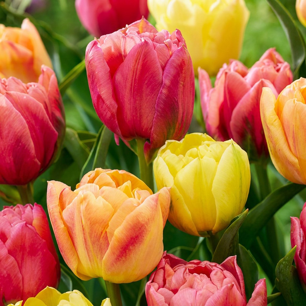 Tulpen Symbiosa mix in bloei
