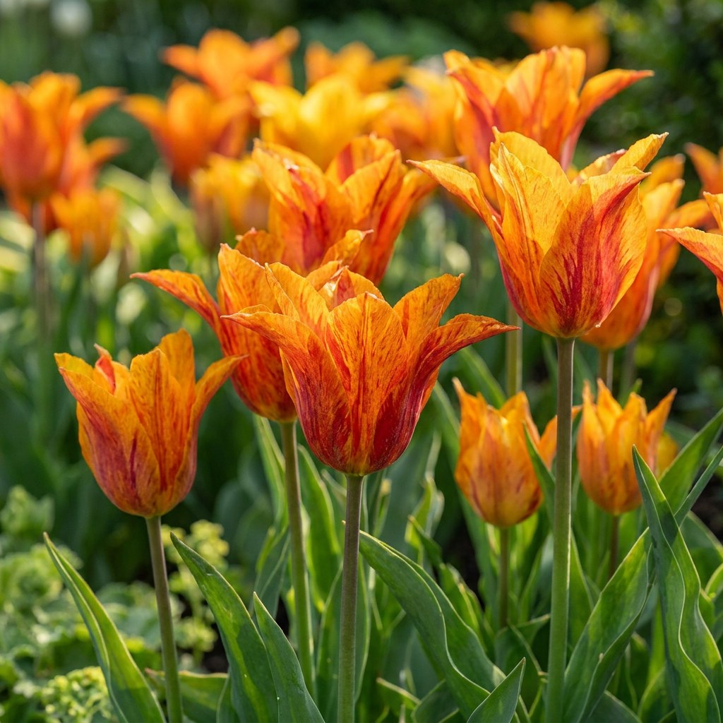 Tulpen Vendeeglobe in bloei