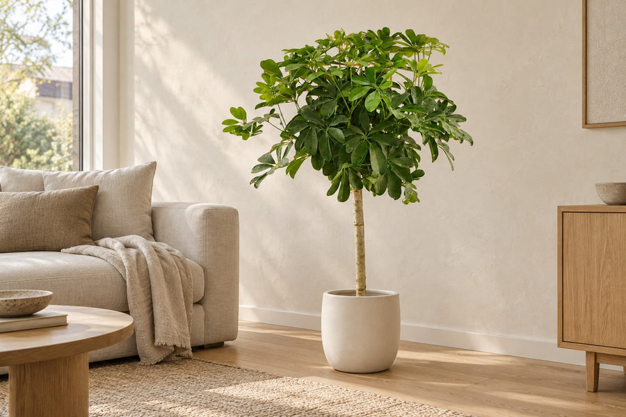 Schefflera de tronco, 130 cm de altura, maceta ø23 cm