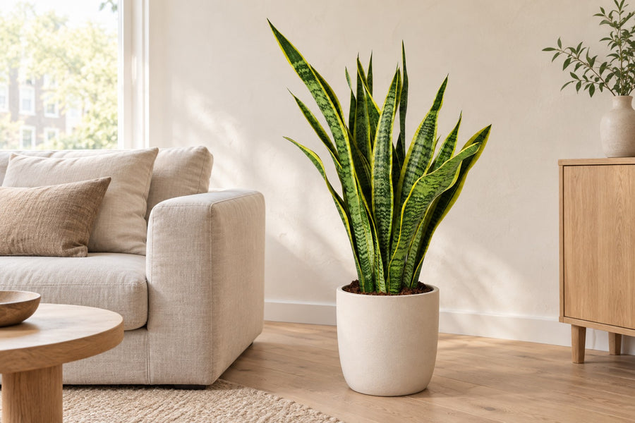 Snake Plant (Sansevieria trifasciata 'Laurentii') 90 cm tall, pot ø21 cm