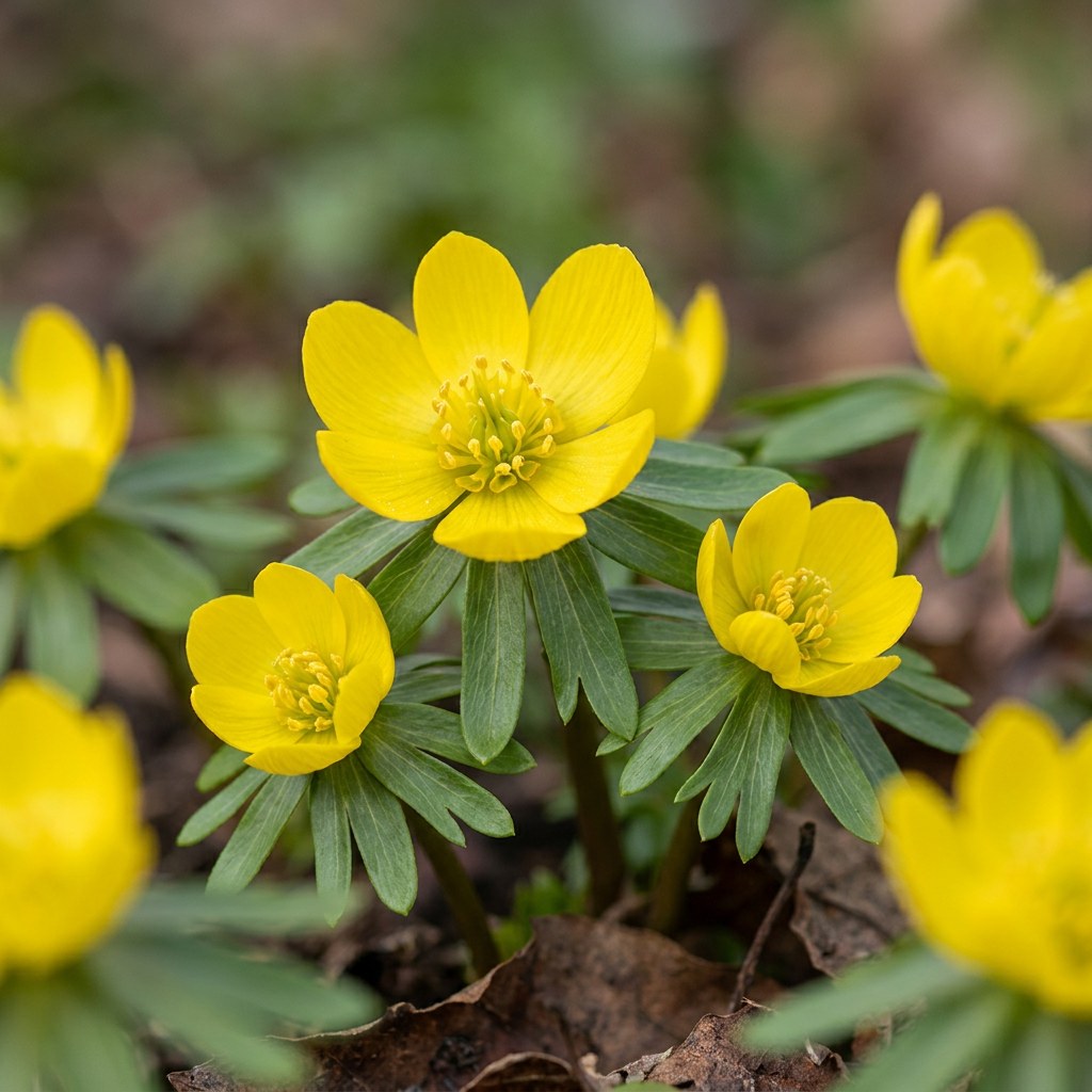 Erantisknolde Cilicica i blomst