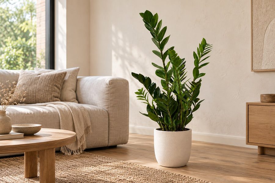 ZZ-plant (Zamioculcas zamiifolia) 70 cm hoog, pot ø17 cm